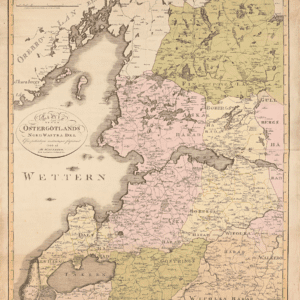 Handritad karta över Nordvästra Götaland från 1805.