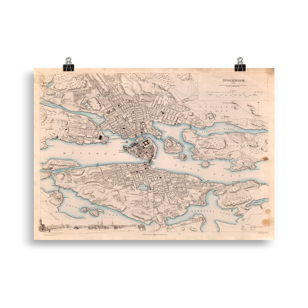 Karta över Stockholm 1838 - Släktled