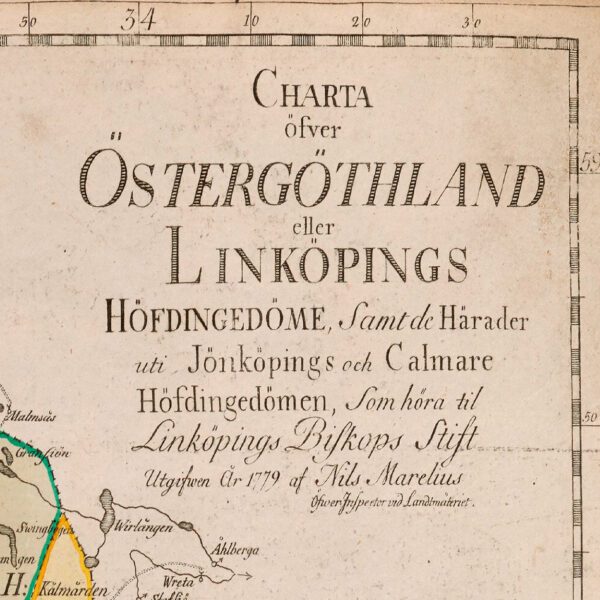 Karta över Östergötland 1779