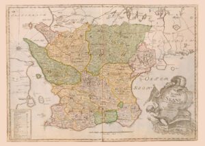 Historisk karta över Skåne 1700-talet