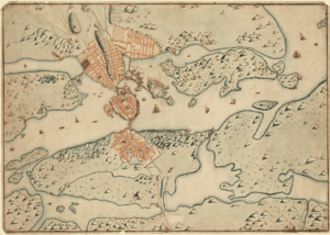 Karta över Stockholm 1642
