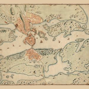 Historisk karta över Stockholm 1642