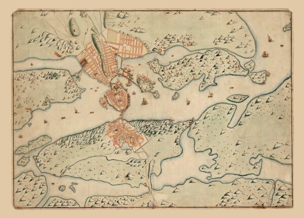 Karta över Stockholm 1642