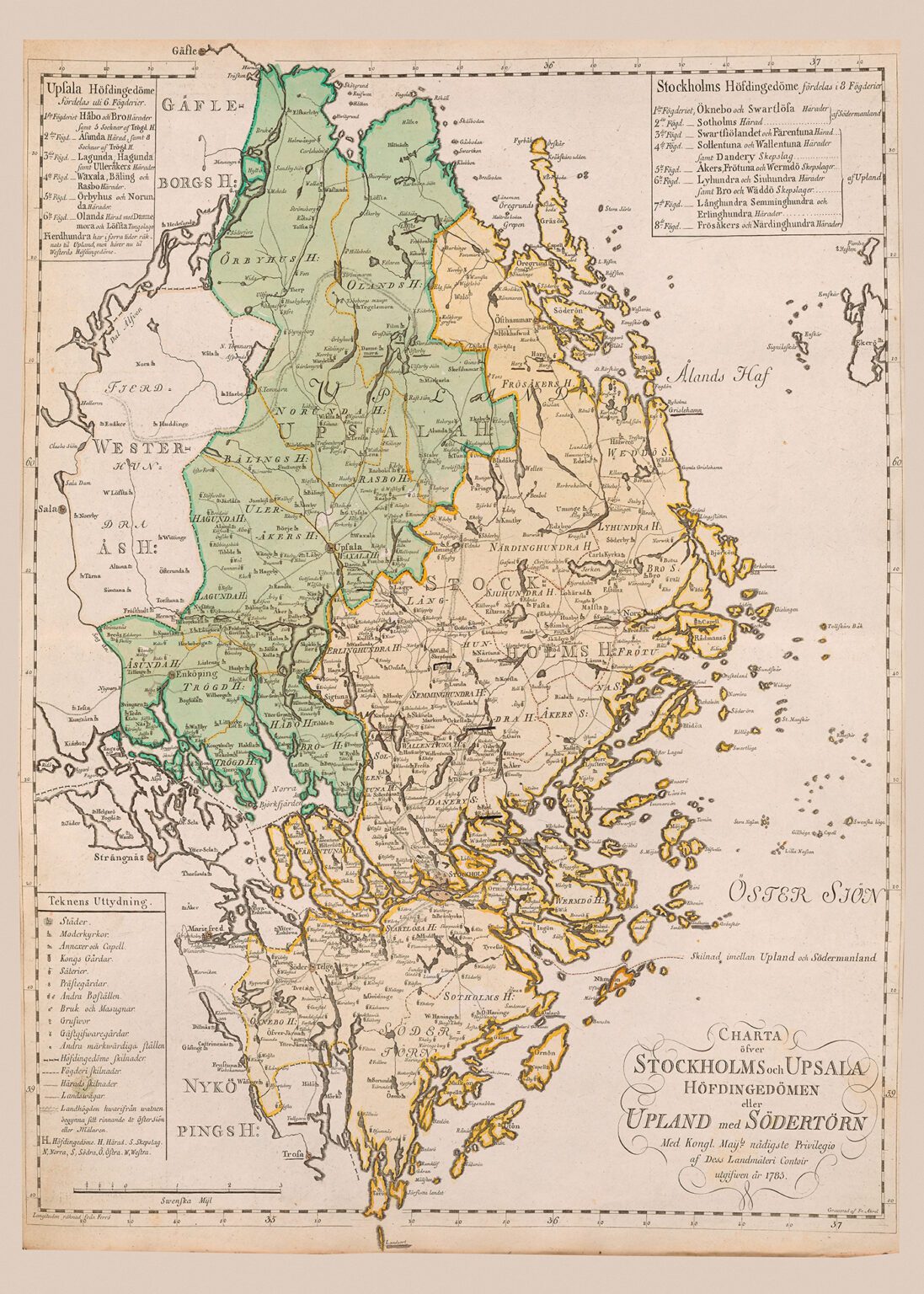 Karta över Uppland och Södertörn 1785 - Släktled