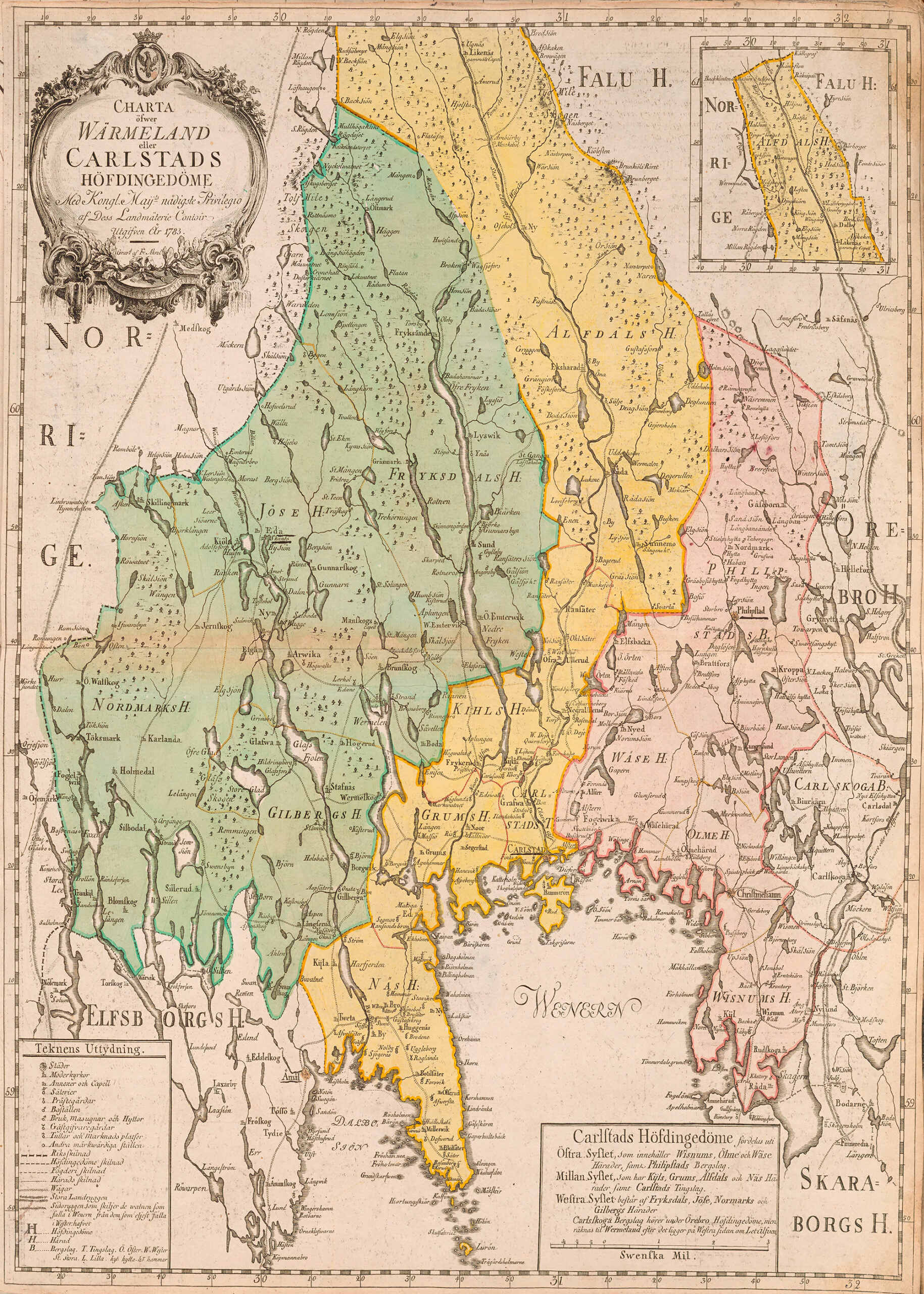 Karta över Värmland 1783 - Släktled