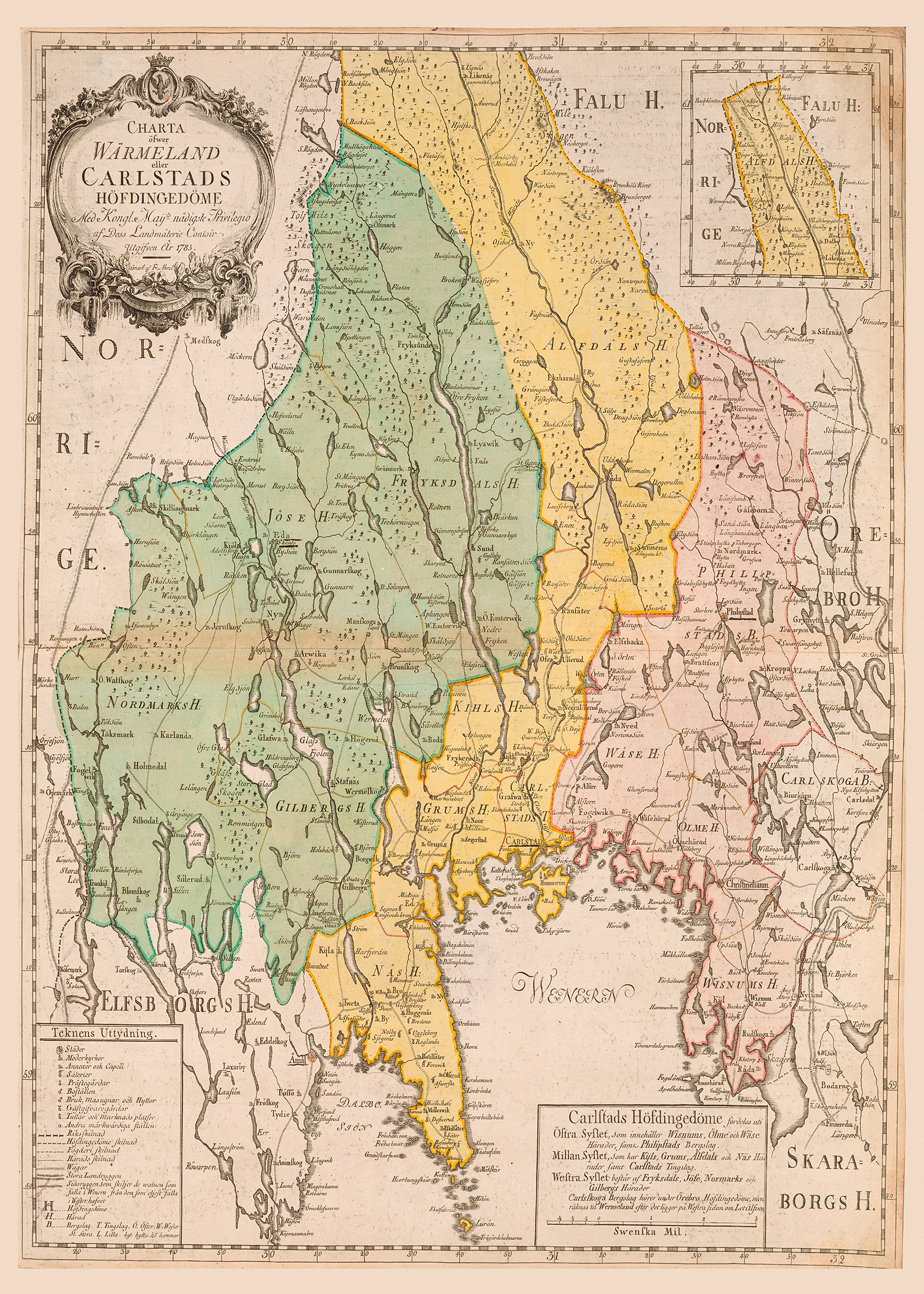 Karta över Värmland 1783 - Släktled