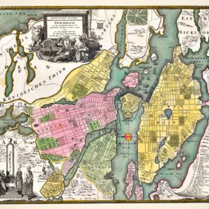 Karta över Stockholm från omkring 1700 till 1724