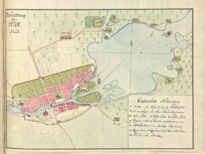 Historisk karta över Gävle 1700-tal