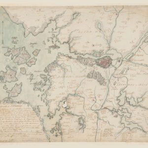 Karta över Göteborg med omgivningar 1801