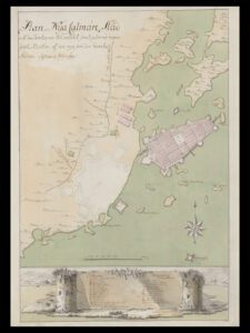 Historisk karta Kalmar stad 1793