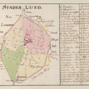Historisk karta över Lund 1802