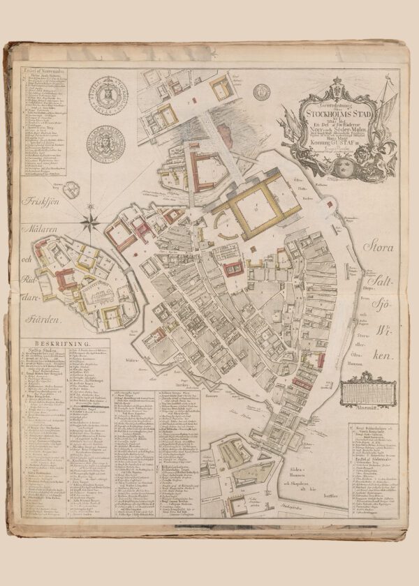 Historisk karta över Stockholm 1771