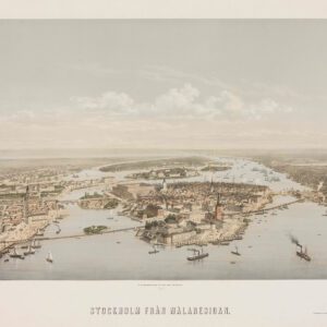 Historisk karta över Stockholm från mälarsidan 1872-73