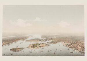 Historisk karta över Stockholm från Saltsjön 1872-73