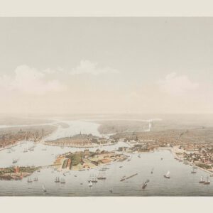 Historisk karta över Stockholm från Saltsjön 1872-73