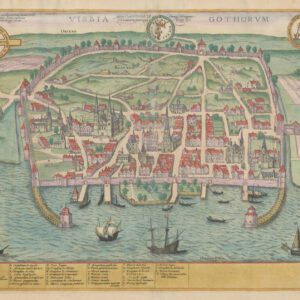 Historisk karta över Visby 1590-tal