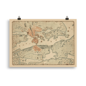 Karta över Stockholm 1642