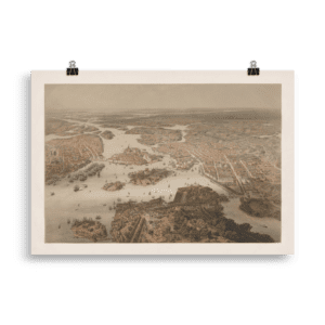 Stockholm ballongpanorama 1868