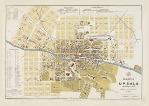 Historisk karta över Uppsala 1882