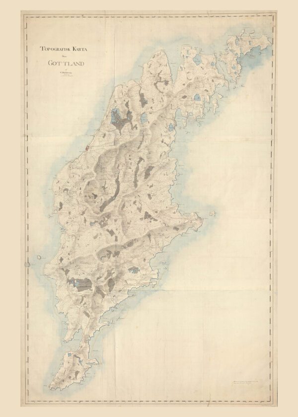 Historisk karta över Gotland 1800-talet