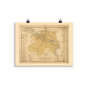 Vägkarta över Östergötland 1740