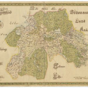 Historisk karta över Östergötland 1600-tal