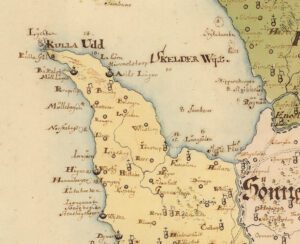 Historisk karta Skåne 1600-tal