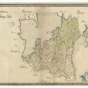 Historisk karta över Skaraborgs län sent 1600-tal