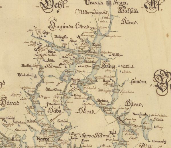 Karta över Mälaren 1717