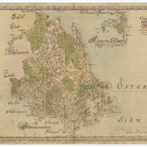 Historisk karta över Uppland 1716