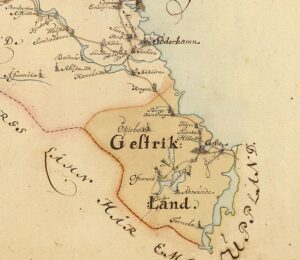 Vägkarta över Gävleborgs län 1731