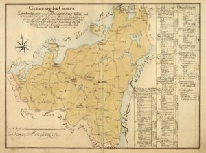 Historisk vägkarta över Skaraborgs län 1731