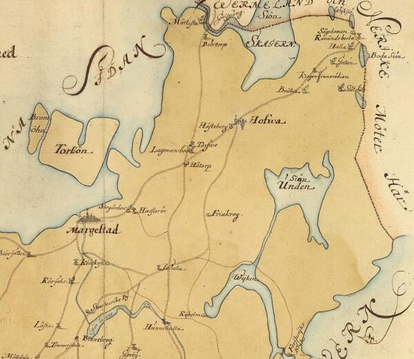 Vägkarta över Skaraborgs län 1731