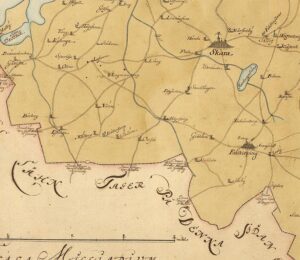 Vägkarta över Skaraborgs län 1731