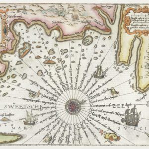 Historisk karta över Sveriges nedre östkust 1580-tal