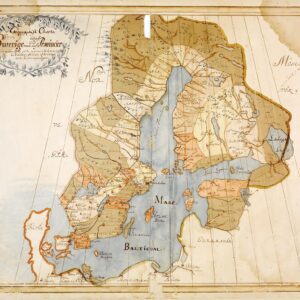 Nytryck av en historisk karta som visar Sverige och dess provinser på 1600-1700-talet.
