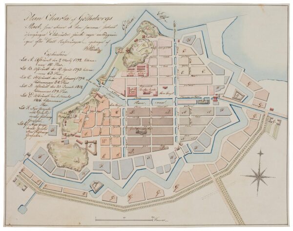 Historisk karta över Göteborg 1807