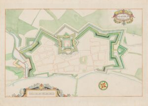 Historisk karta över Helsingborg 1675