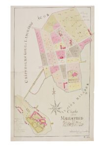 Historisk karta över Mariefred 1799