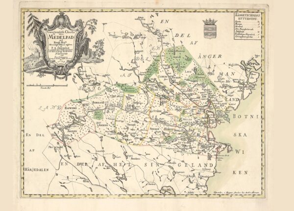 Historisk karta över Medelpad 1769