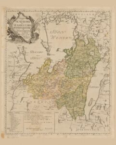 Historisk karta över Skaraborg 1780