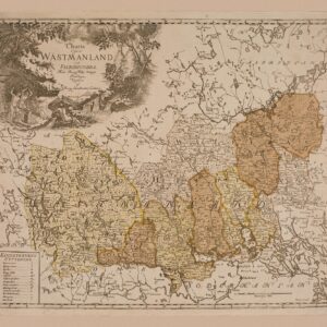 Historisk karta över Västmanland 1742