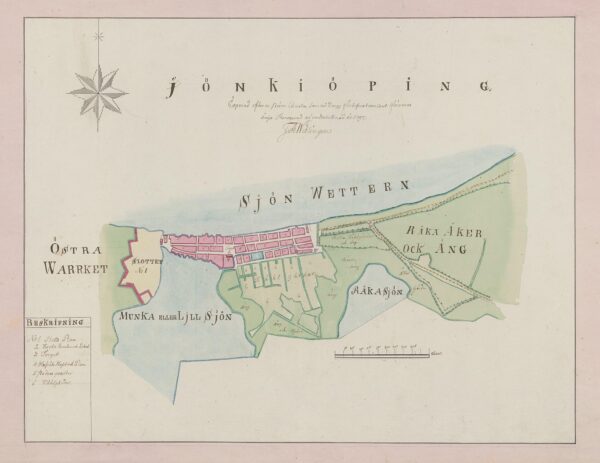 Historisk karta över Jönköping 1797