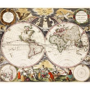 Historisk Världskarta 1672