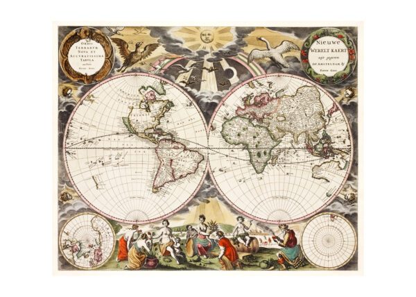 Historisk Världskarta 1672