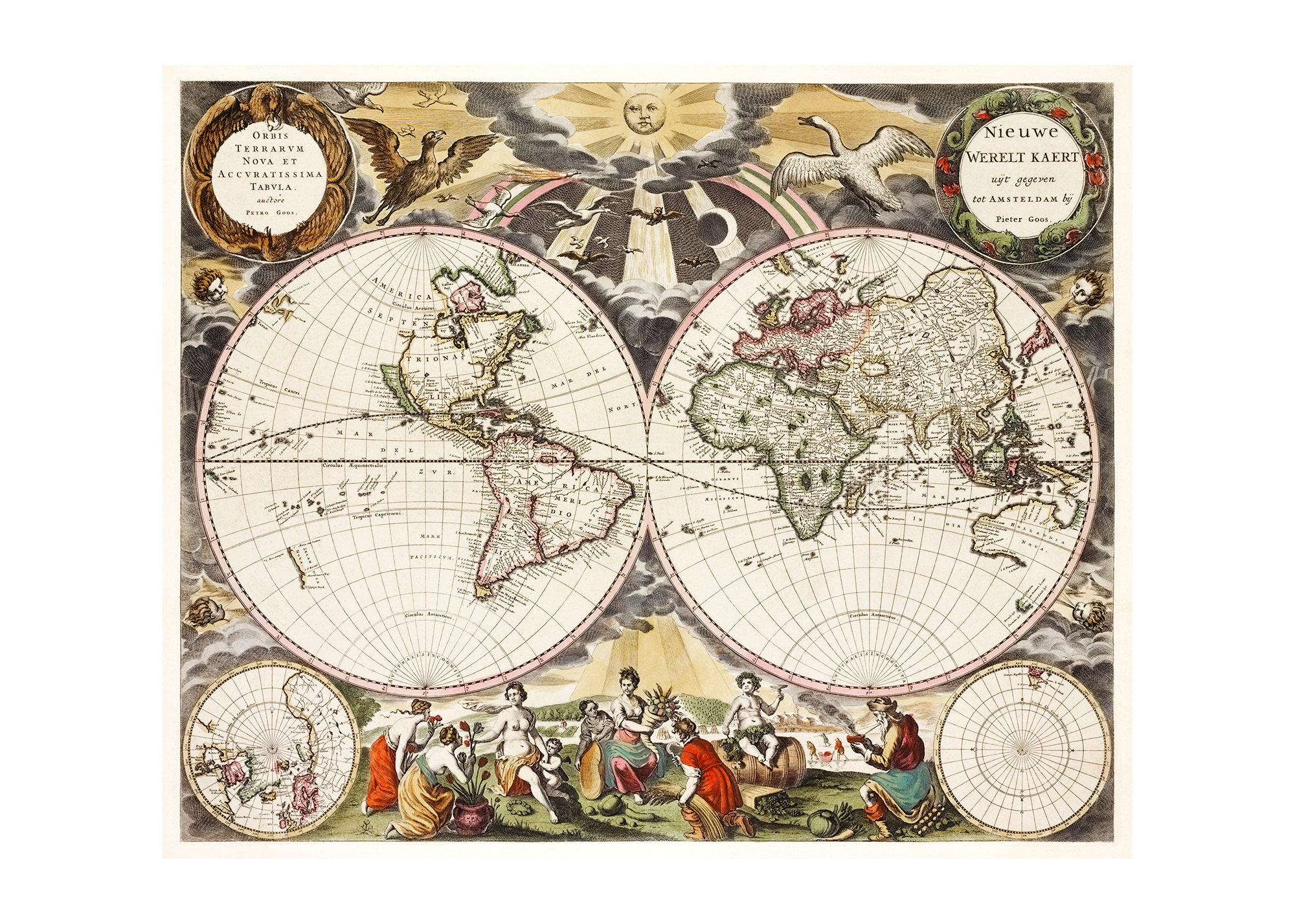 Världskarta 1672 - Släktled