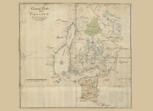 Historisk generalkarta över Finland 1712