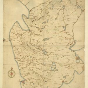 Historisk karta över västra skåne 1617-1644