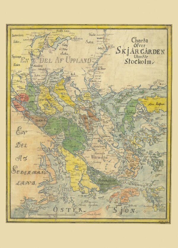 Historisk karta stockholms skärgård 1779