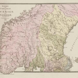 Historisk vägkarta över Sverige och Norge 1806